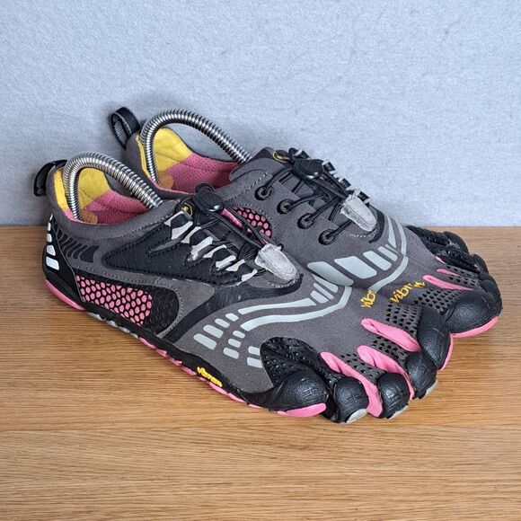 Vibram FiveFingers KMD LS Women’s 8 (EU 39) Gray Black Pink Minimalist Shoes - Picture 1 of 11